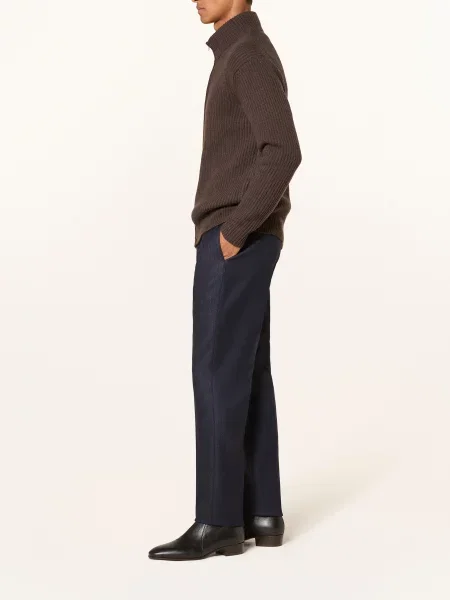 Lardini Chino Kalhoty Regular Fit V Džínovém Vzhledu navy námořnictvo