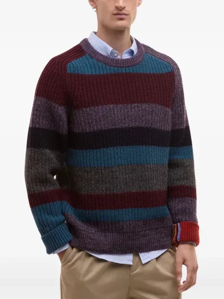 Pulover Barbour de lână cu dungi violet