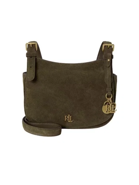 Torebka crossbody Ralph Lauren skórzana zielona