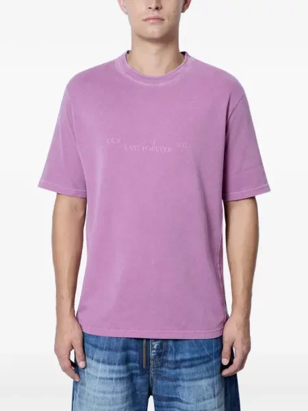 Тениска Acmh X Love International с автограф виолетово