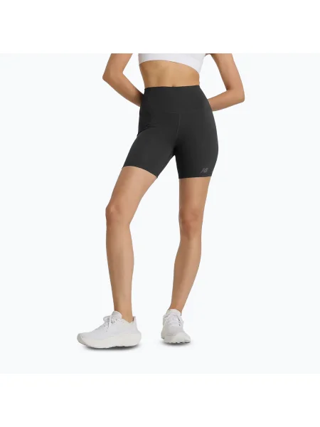 Női New Balance Harmony High Rise rövidnadrág fekete. Méret: S fekete