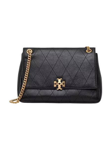 Torebka Tory Burch skórzana pikowana czarna