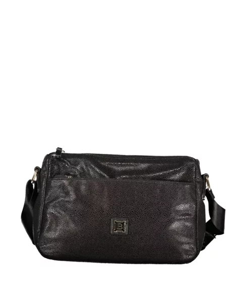 Geanta crossbody Laura Biagiotti cu autograf negru