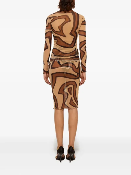 Fustă midi Pucci cu imagine până la genunchi