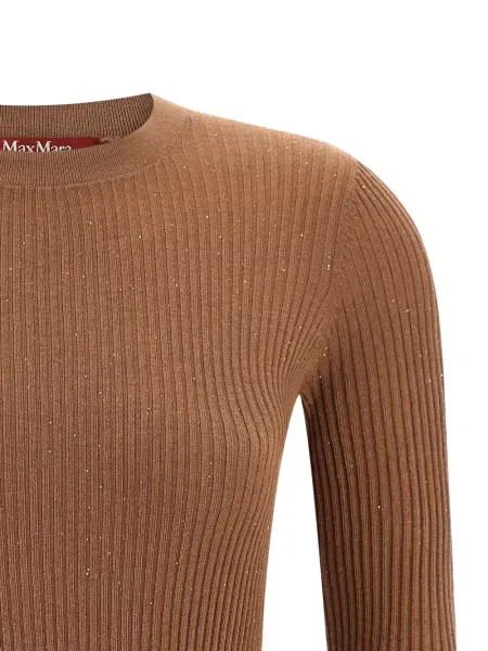 Pulover Max Mara cu paiete maro