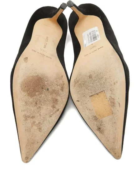 Pantofi cu toc Manolo Blahnik de catifea negru