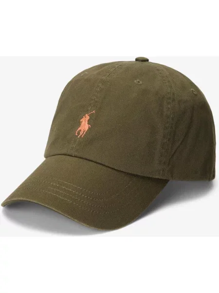Czapka z daszkiem Ralph Lauren Classic Sport pomarańczowa zielona