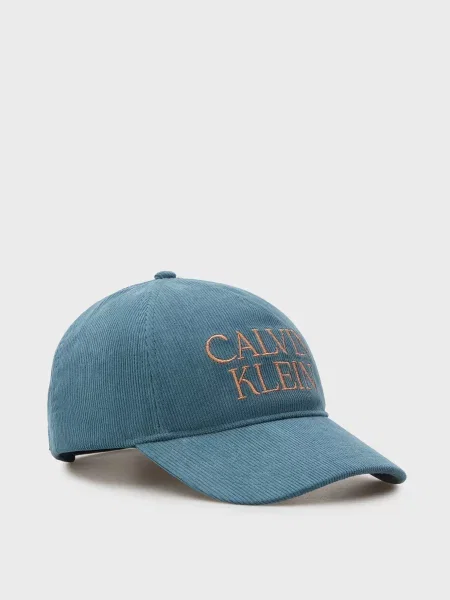 Вельветова кепка Calvin Klein синя