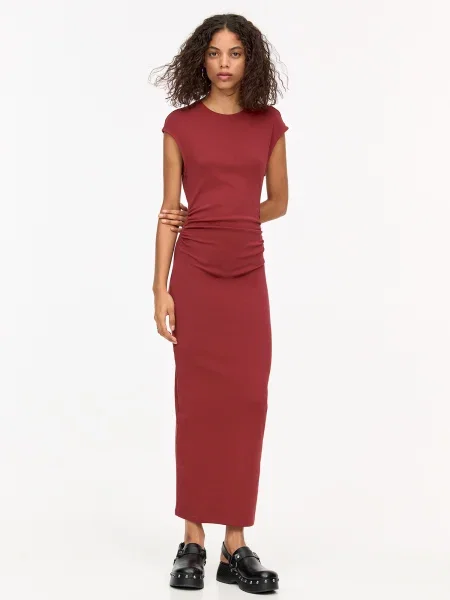 Pull&Bear Rochie ruginiu roșu