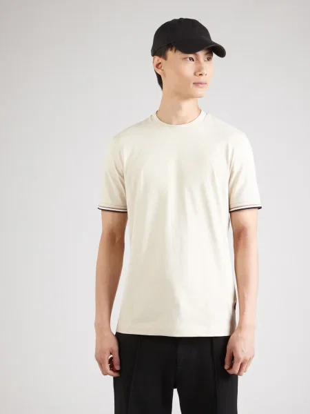 BOSS Tricou Thompson bej deschis negru
