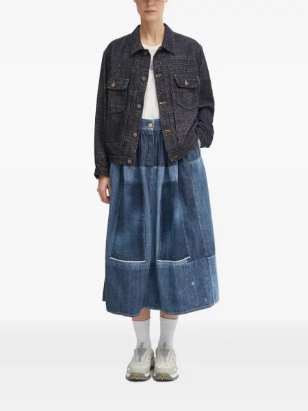 Geacă Visvim din tweed albastru