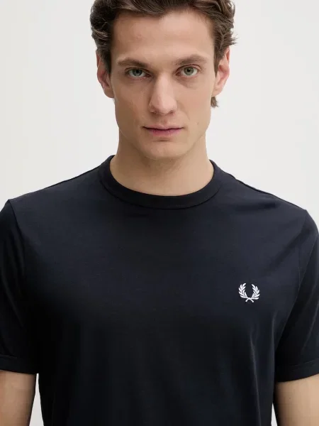Póló FRED PERRY Ringer T-Shirt Navy M kék