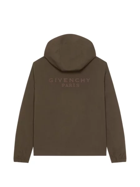 Geacă Givenchy cu glugă cu imagine maro