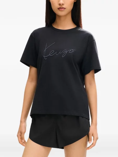 Tricou Kenzo cu broderie negru