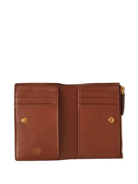 Iš natūralios odos piniginė Mulberry ruda