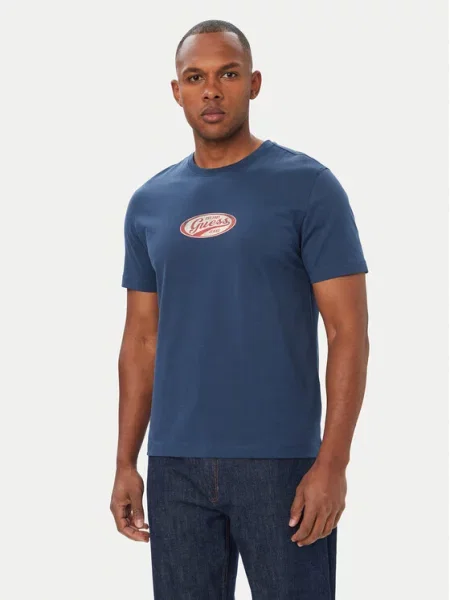 Guess Jeans T-shirt Tamnoplava Regular Fit