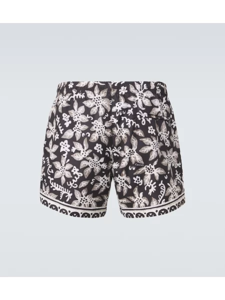 Slip de baie Commas cu imagine negru