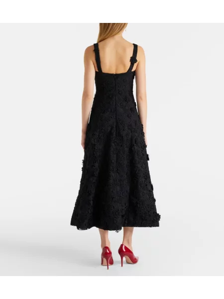 Rochie de cocktail Leo Lin din dantelă de costum negru