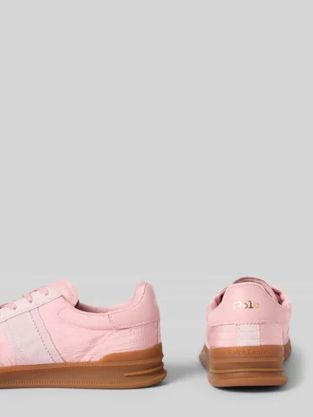Sneakersy o niskim kroju z naturalnej skóry model AERA' Polo Ralph Lauren różowe