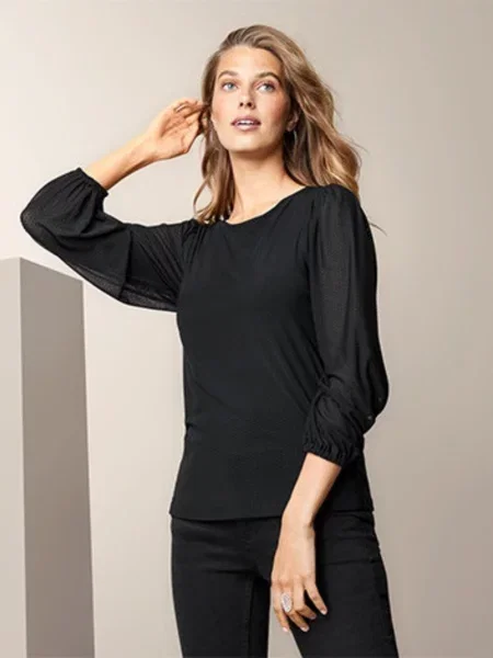Tchibo Блуза з довгим рукавом чорний