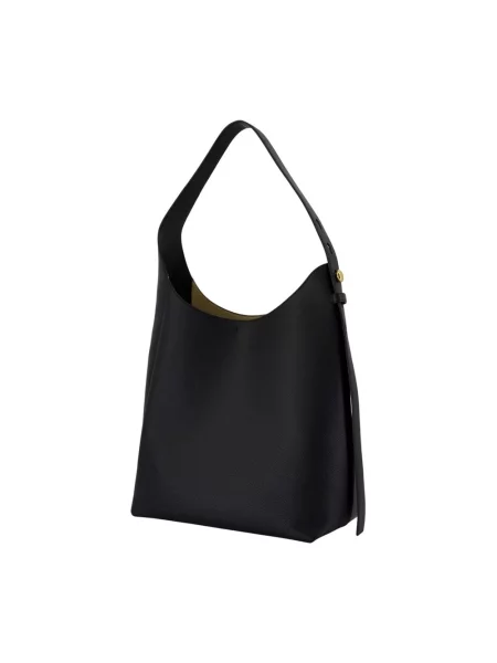 Tory Burch torebka skórzana Romy Hobo czarny