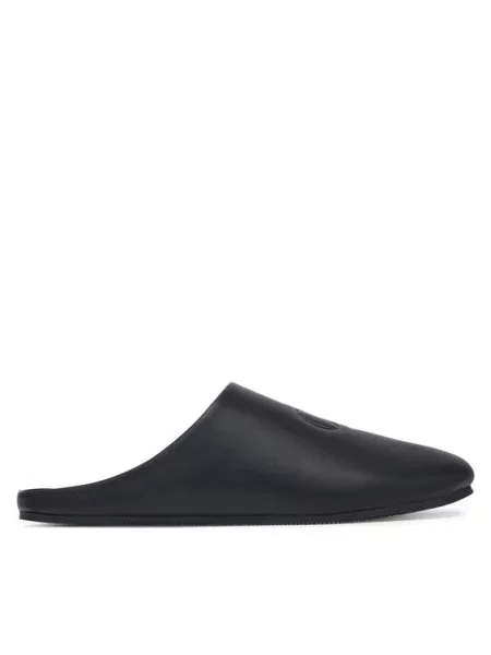Calvin Klein Papuci de casă Home Slipper Mule Lth negru