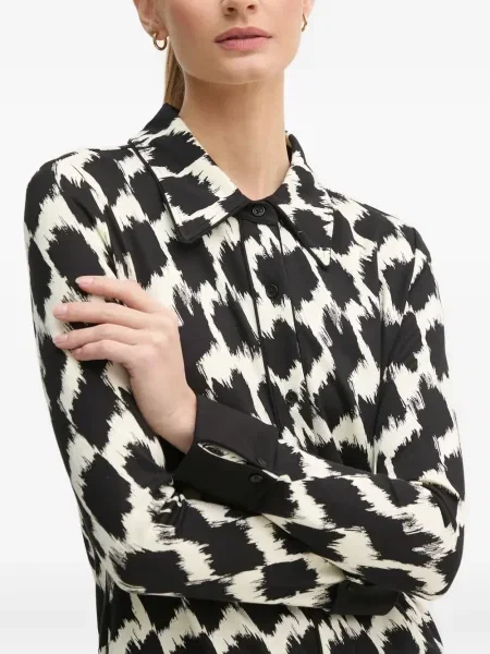 Cămașă Dvf Diane Von Furstenberg cu imagine cu imprimeu abstract negru