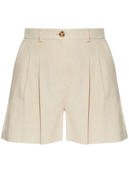 Pantaloni scurți Ps Paul Smith cu talie înaltă plisate