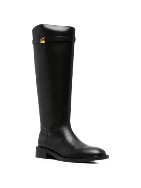 Botine Coccinelle din piele cu autograf negru