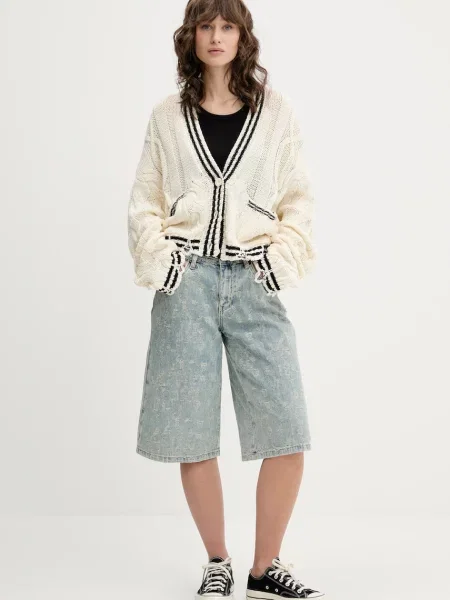 Джинсові шорти Guess Originals візерунок середня посадка