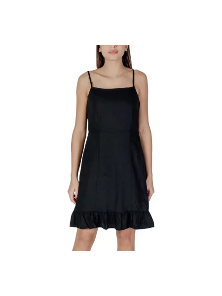Mała sukienka mini B.young bez rękawów na ramiączkach czarna