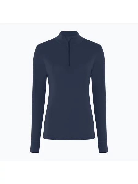 Bluză termoactivă pentru femei Dovre Wool Zip navy marină