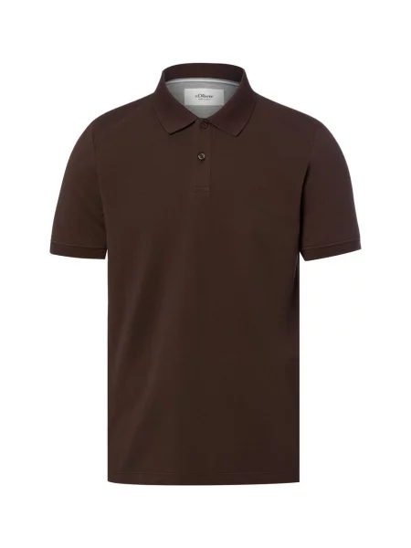 Koszulka polo piqué brązowa