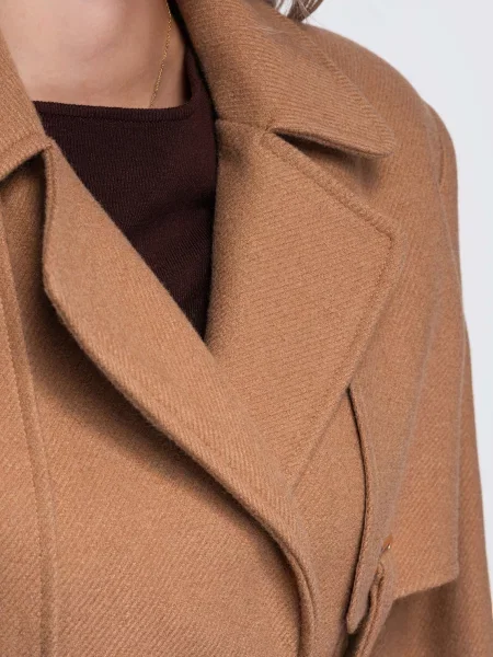 Ombre Prijelazni kaput devine dlake camel plava