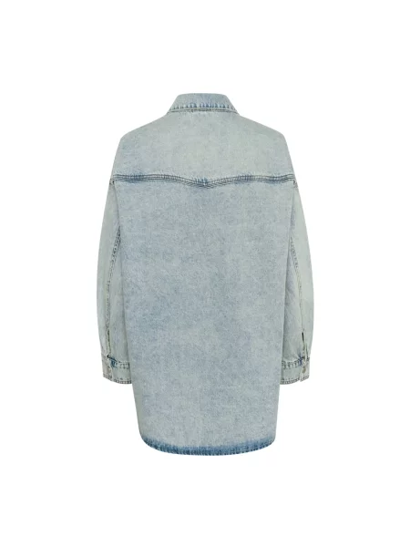 Gestuz koszula jeansowa relaxed z kołnierzykiem klasycznym niebieski