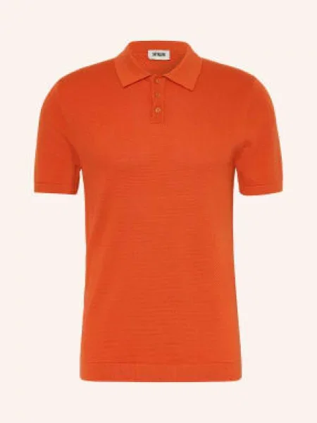 Drykorn Úpletová Polokošile Triton Regular Fit oranžová