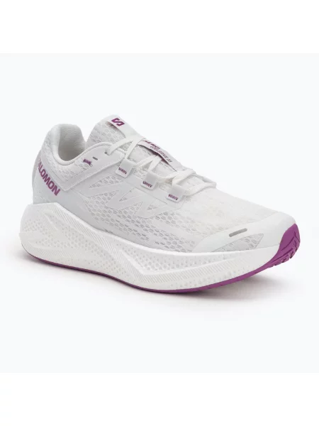 Мъжки обувки за бягане Salomon Aero Glide 3 white/white/willowherb бяло