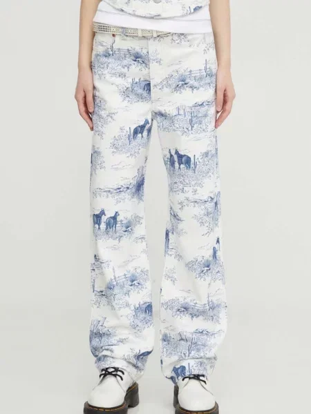 Levi's straight kavbojke RIBCAGE STRAIGHT ANKLE bela