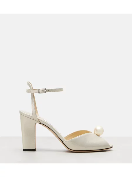 Sandale Jimmy Choo din piele alb