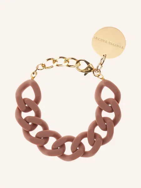 Vanessa Baroni Bransoletka Flat Chain braun