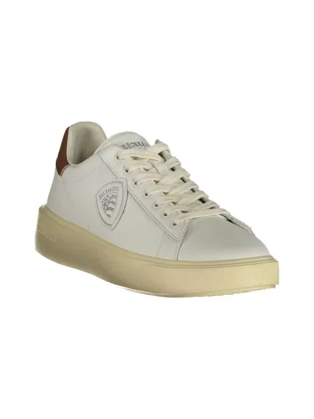 Lniane sneakersy Blauer białe