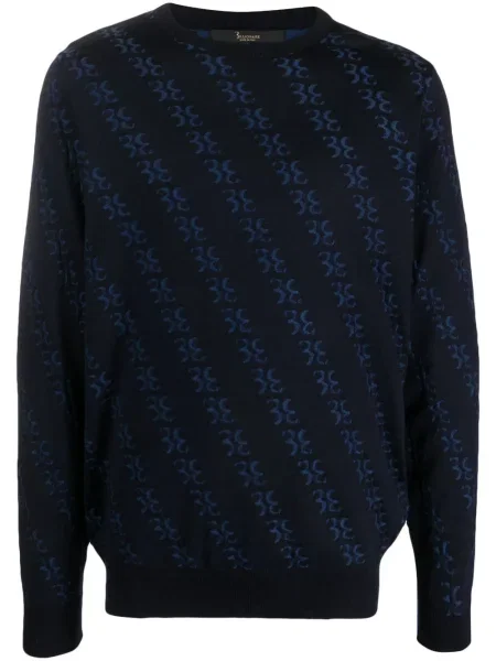 Pulover Billionaire tricotate albastru