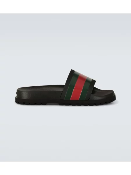 Prugaste sandale Gucci crna