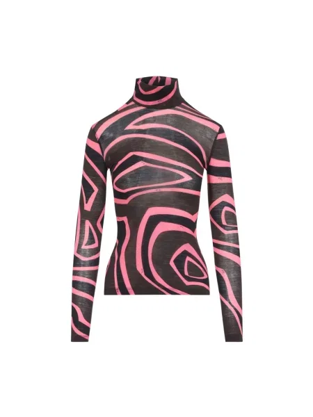 Sweter Pucci wełniany z długim rękawem