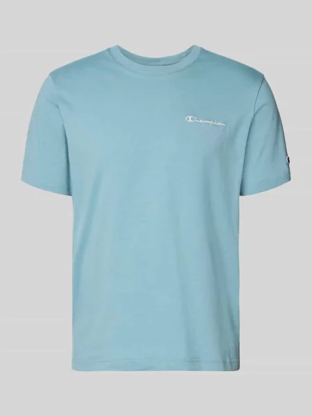 T-shirt z naszywanymi detalami z logo i okrągłym dekoltem Champion