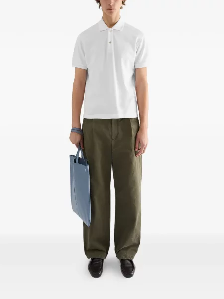 Scurt tricou polo Jil Sander alb
