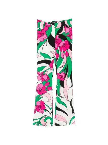 Pantaloni Pinko cu model floral cu imagine alb