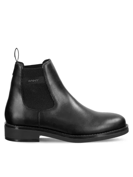 Кожени боти челси Gant Prepdale мъжки черно