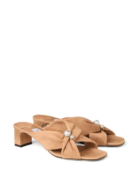 Papuci tip mules Jimmy Choo cu perle