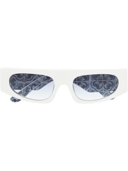 Ochelari de soare pătrați Dolce & Gabbana Eyewear cu autograf alb